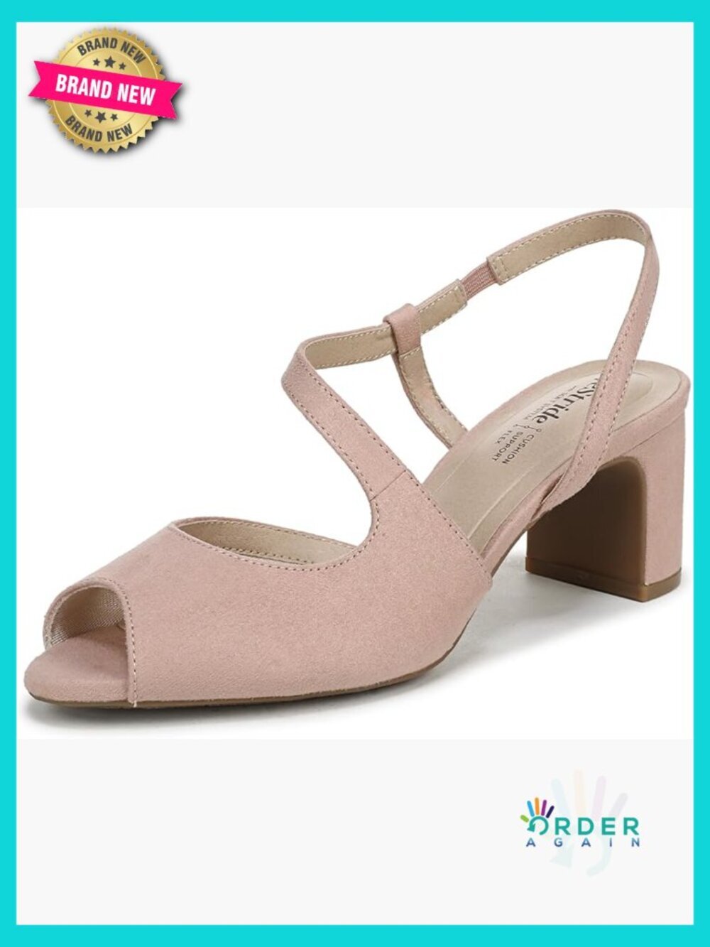 Strappy Block Heel Pumps Peep Toe Dress Shoes Comfort Cushioned Office Party